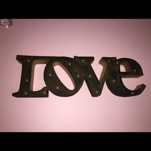 Rustic light up LOVE sign